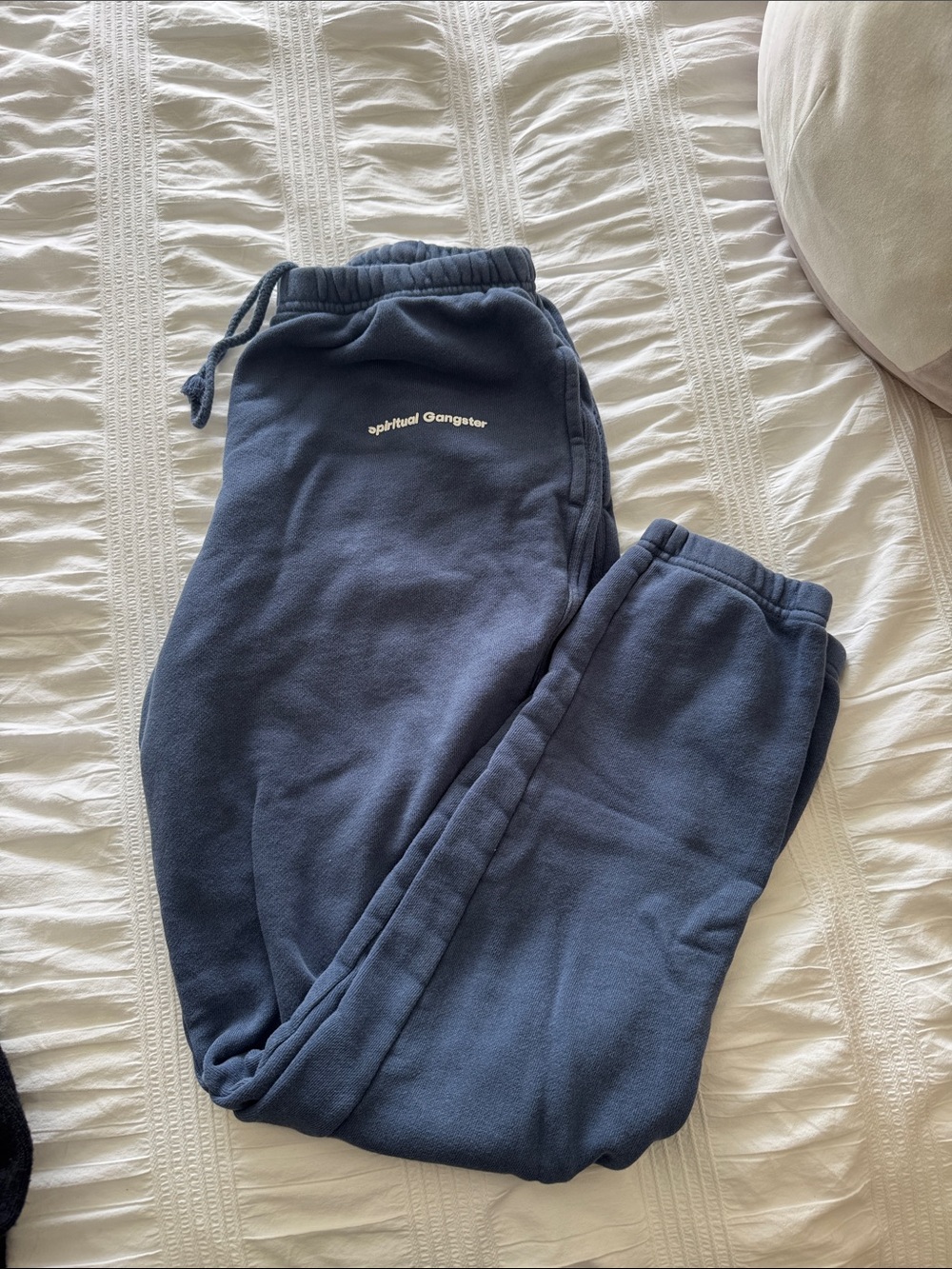 Spiritual Gangster Navy Blue Fleece Joggers